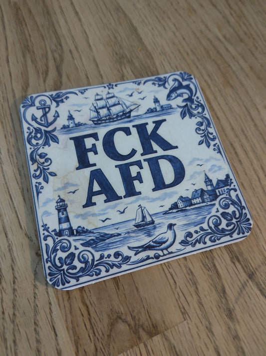 Untersetzer / Bierdeckel mit Motiv "FCK AFD"