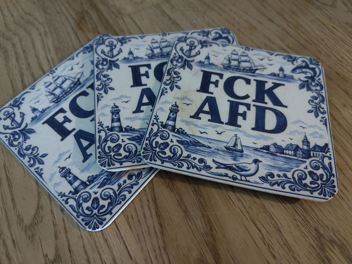 Untersetzer / Bierdeckel mit Motiv "FCK AFD"